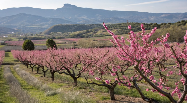 Cada primavera, Murcia se transforma en un espectáculo de color gracias a la floración de los melocotoneros.