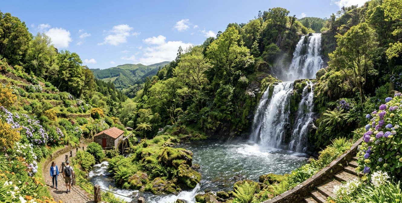 El Parque Natural da Ribeira dos Caldeirões, situado en la zona nordeste de la isla de São Miguel