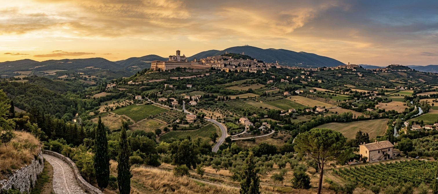 En el centro de Italia, la región de Umbría despliega un paisaje de colinas suaves, bosques y pueblos medievales que le han valido el sobrenombre de “el corazón verde”