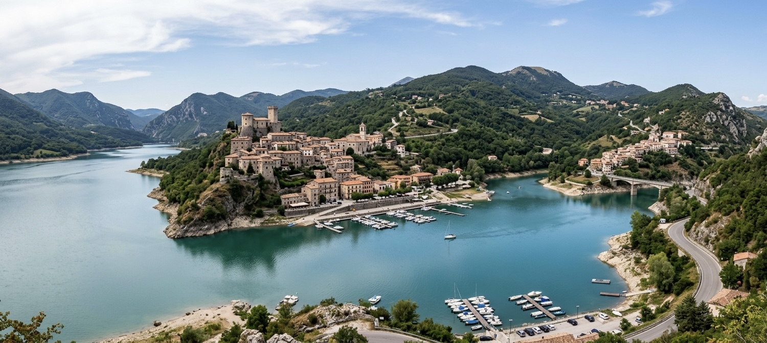 entre montañas y paisajes de extraordinaria belleza, se encuentra Castel di Tora