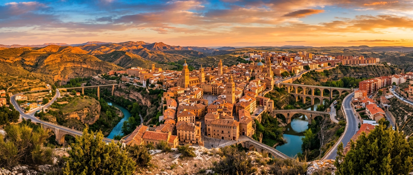 En el corazón de Aragón, rodeada por el paisaje de la sierra turolense, se encuentra Teruel