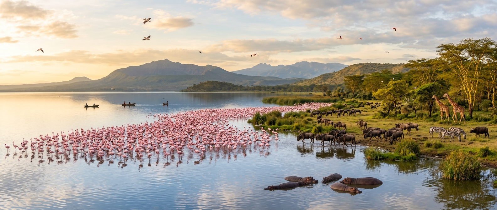 el Parque Nacional del Lago Nakuru y el Lago Naivasha